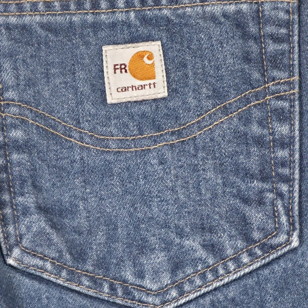 Carhartt FR Jeans Mens 38x30 Blue Denim Flame Resistant FRB160 DNM Work Pants PP